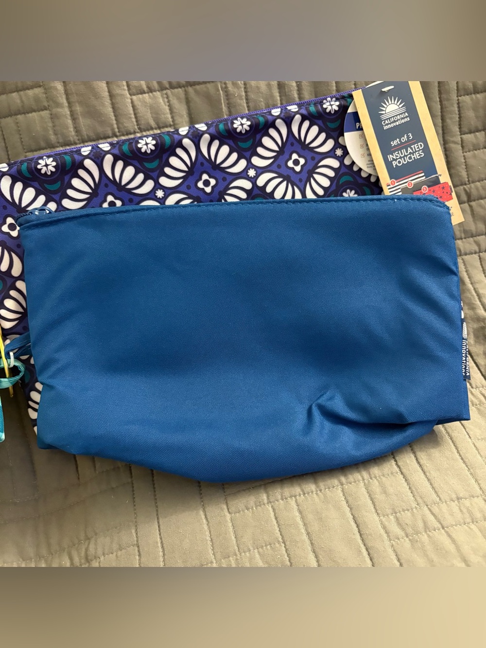 California Innovations Insulated Pouch Set of 3 Leakproof Lunch Snack Bags New - Picture 3 of 15